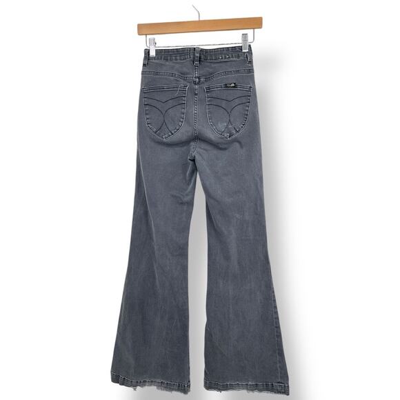 Rolla's Eastcoast Flare Jeans Gray High Waisted Women's 25 - Picture 2 of 7